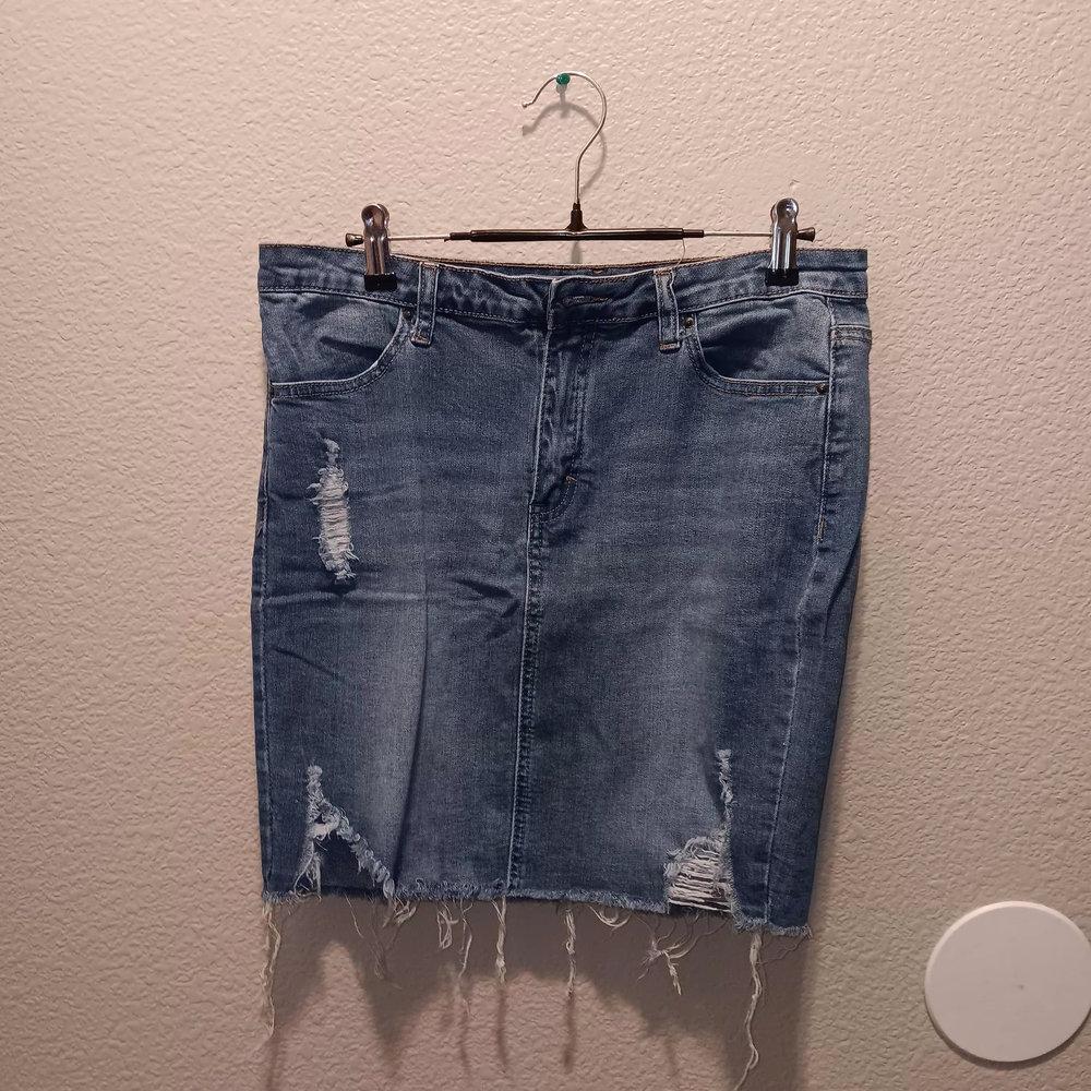 Wax Jean. Features a classic blue denim look.